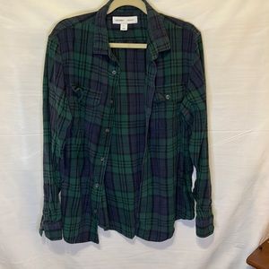 MEN'S Old Navy Plaid Flannel Long Sleeve Button Up Shirt - US Size L